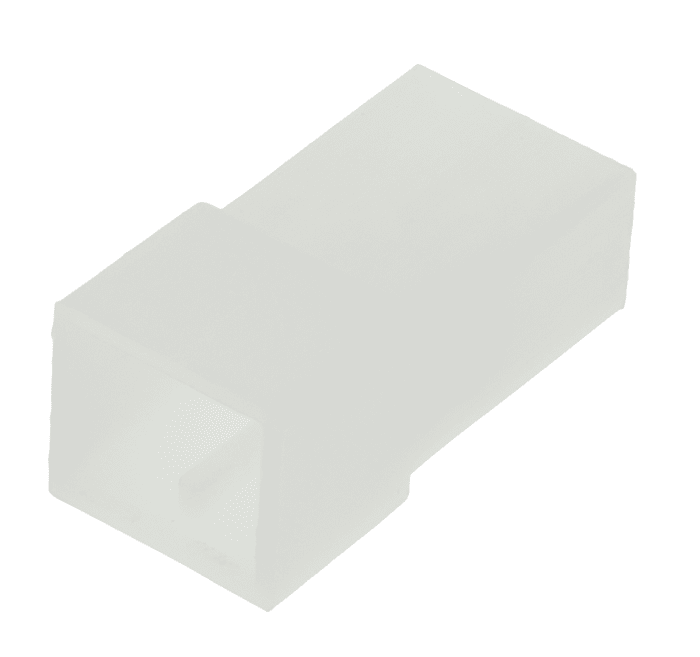 TE Connectivity, AMP FASTIN-FASTON 2 Way Nylon 66 Crimp Terminal Housing, Natural