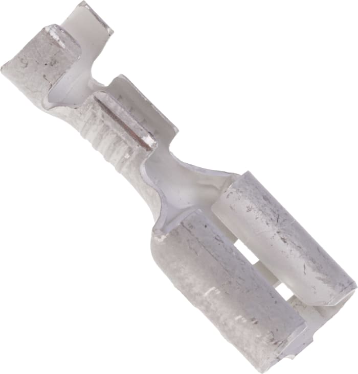 TE Connectivity FASTIN-FASTON .250 Uninsulated Female Spade Connector, Receptacle, 6.35 x 0.81mm Tab Size, 0.8mm² to