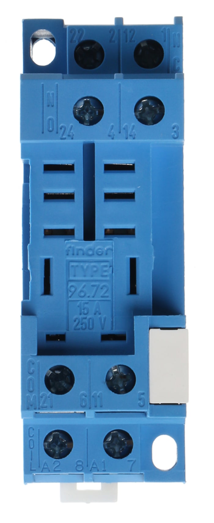 Finder 96 250V ac DIN Rail Relay Socket, for use with 56.32