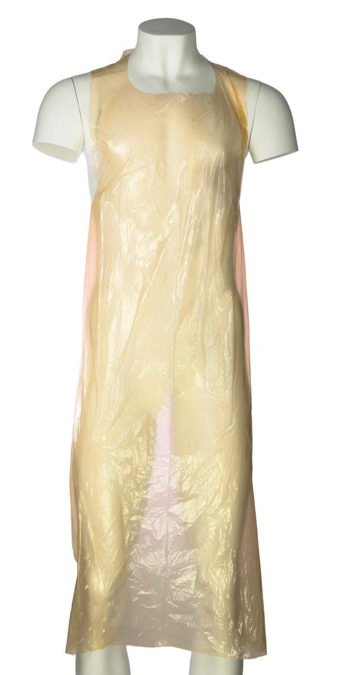 RS PRO Yellow Polythene Disposable Apron, 200Each Per Box