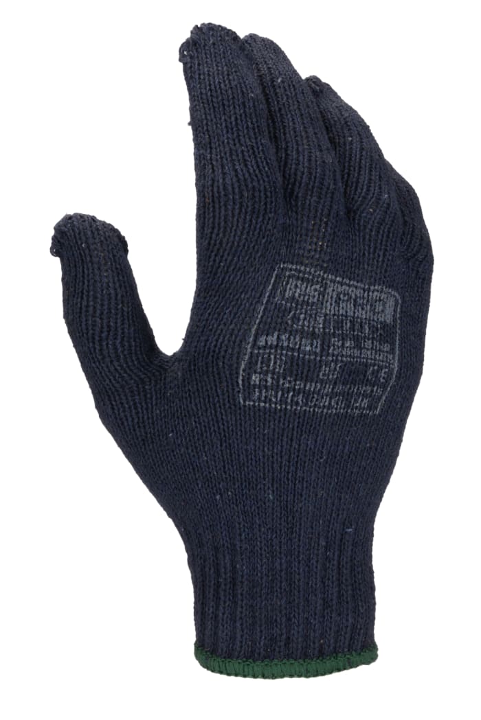 RS PRO Blue 45% Cotton, 55% Polyester General Purpose Gloves, Size 9, Large