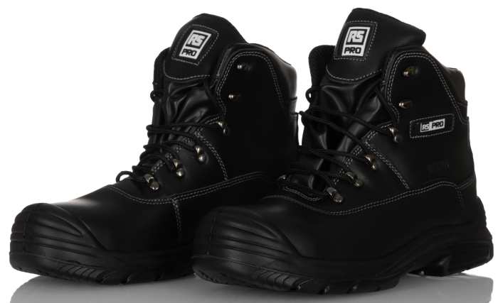 RS PRO Black Steel Toe Capped Unisex Safety Boot, UK 8, EU 42