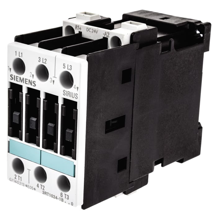 Siemens 3RT1 Series Contactor, 24 V dc Coil, 3-Pole, 12 A, 5.5 kW, 3NO, 400 V ac
