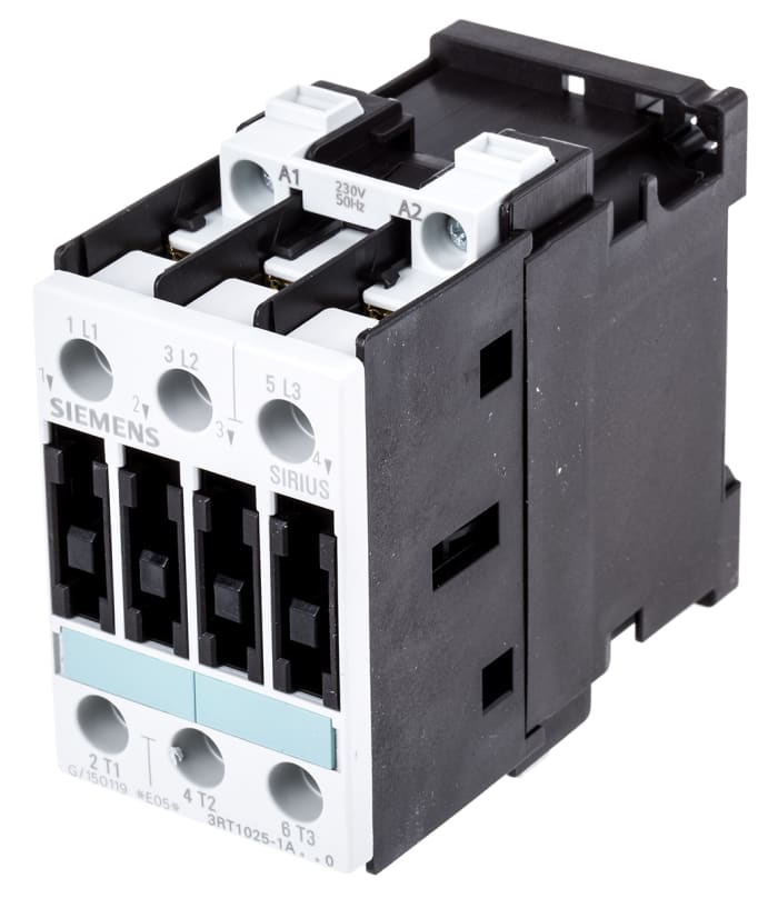 Contacteur Siemens série 3RT1, 3 pôles , 3NO, 16 A, 230 V c.a., 7,5 kW