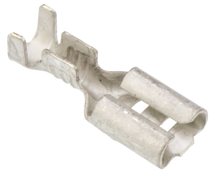 TE Connectivity FASTON .187 Uninsulated Female Spade Connector, Receptacle, 4.75 x 0.81mm Tab Size, 0.5mm² to 1.5mm²