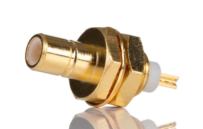 RS PRO SMB Series Panel Mount Male SMA, 50 Ω, Straight Body Solder