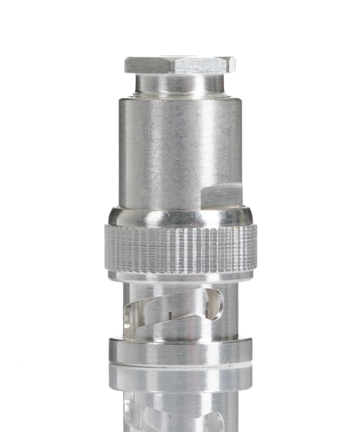 Connecteur BNC RS PRO Mâle Droit, raccordement Cage à ressort 50Ω Montage sur câble