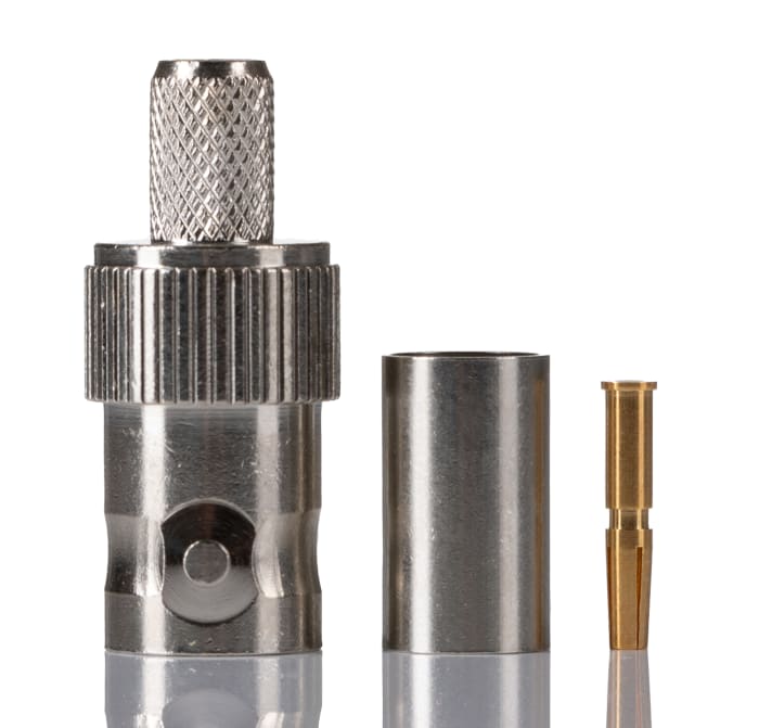 RS PRO, Jack Cable Mount BNC Connector, 75Ω, Crimp Termination, Straight Body