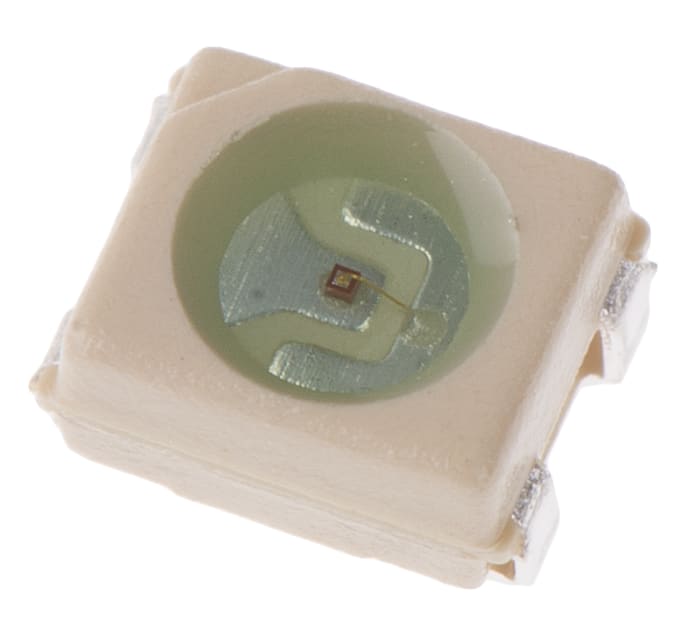 LED Kingbright, Verde, 565 nm, Vf= 2,2 V, 120 °, mont. superficial, encapsulado PLCC 2