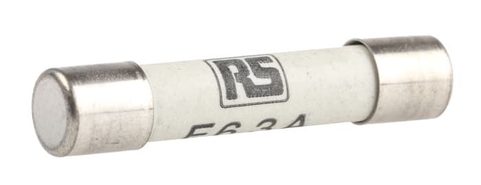 Cartouche fusible RS PRO, 6.3A 6.3 x 32mm Type F 500V c.a.