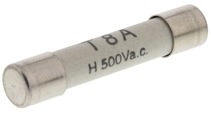 RS PRO 8A T Ceramic Cartridge Fuse, 6.3 x 32mm