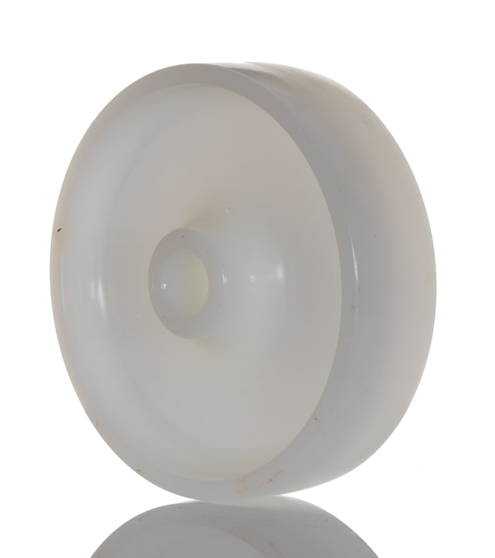 LAG White Polyamide Hygienic, Low Rolling Resistance, Non-Marking Trolley Wheel, 150kg
