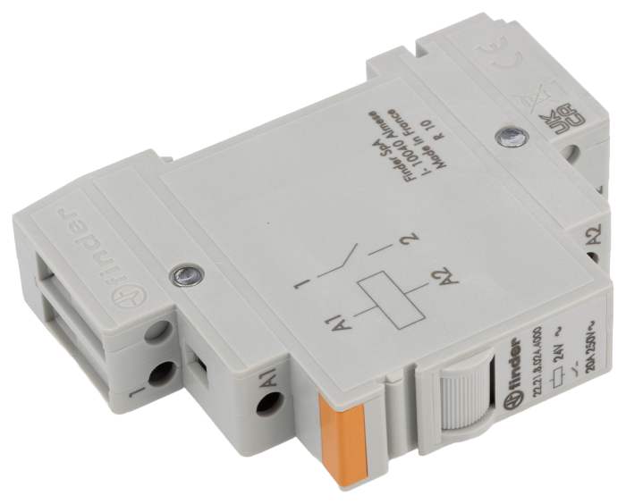 222180244000 Finder | Finder DIN Rail Monostable Relay, 24V ac Coil ...