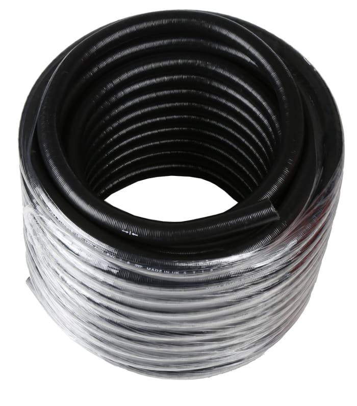 Kopex Pliable Conduit, 25mm Nominal Diameter, Steel, Black