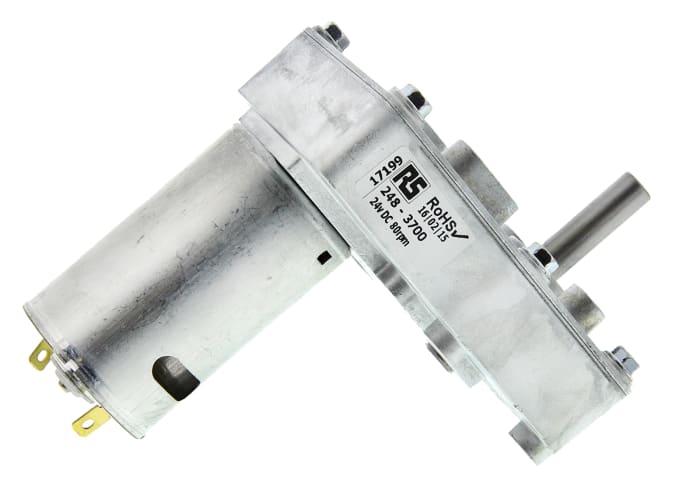 Mellor Electric Geared DC Geared Motor, 24 V dc, 1.5 Nm, 80 rpm, 8mm Shaft Diameter