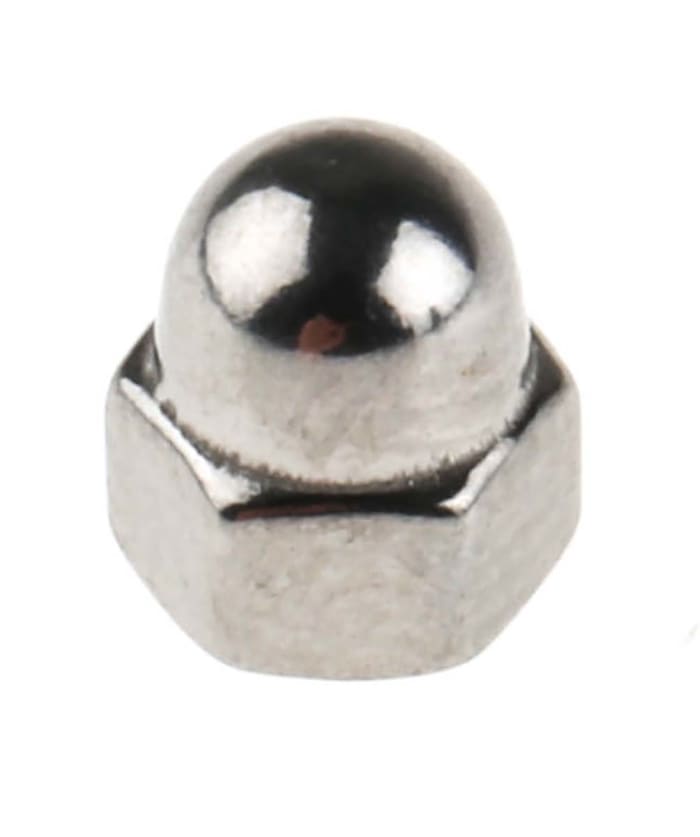 RS PRO Stainless Steel Dome Nut, DIN 1587, M3