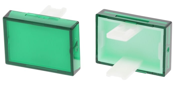 EAO Green Rectangular Push Button Lens for Use with 31 Series