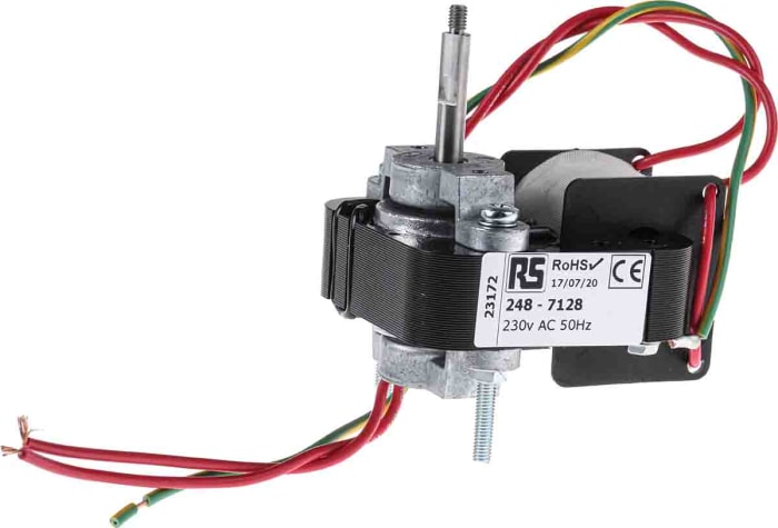 Mellor Electric Gölge Kutuplu AC Motor, Tek Fazlı, Saat Yönünün Tersine, 220 → 260 V ac, 19 W