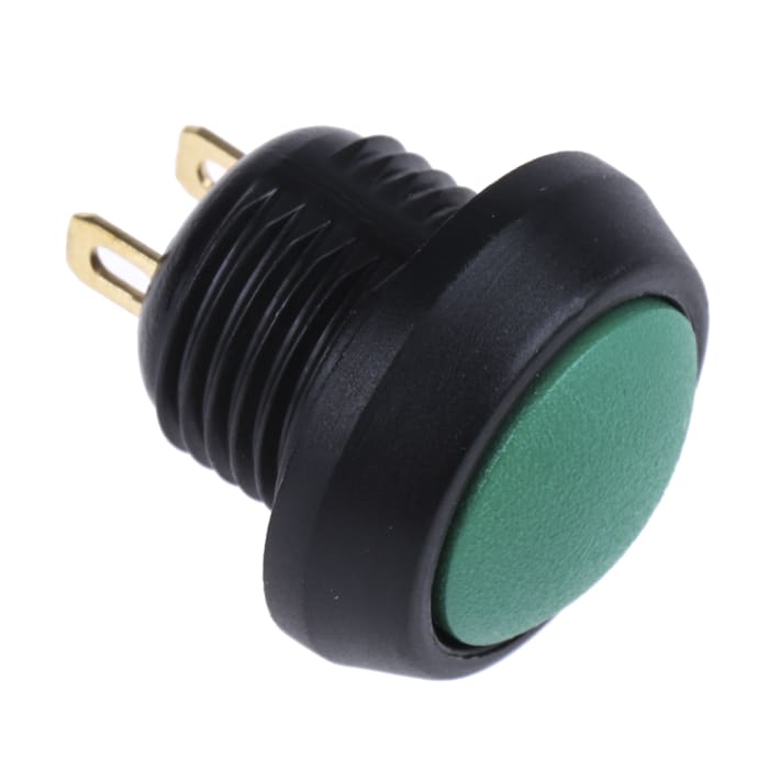 ITW Switches 59 Series Miniature Push Button Switch, Momentary, Panel Mount, 13.65mm Cutout, SPST, Clear LED, 125V ac,