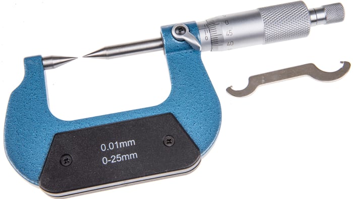 RS PRO External Micrometer, Range 0 mm →25 mm