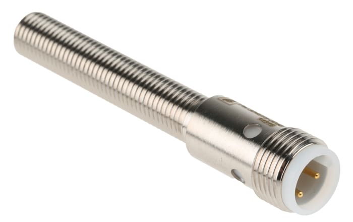 Pepperl + Fuchs Barrel-Style Proximity Sensor, M8 x 1, 1.5 mm Detection, PNP-NO Output, 10 → 30 V dc, IP67