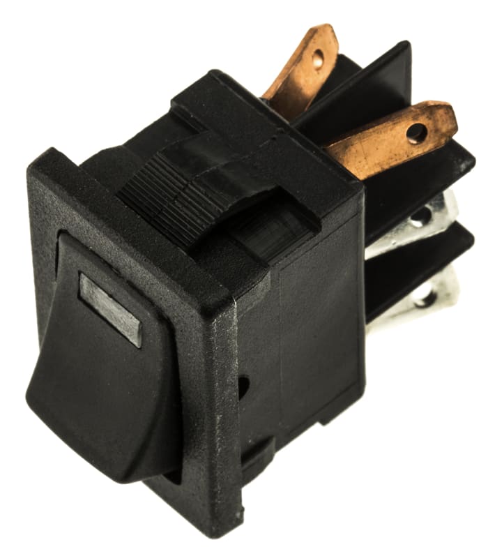 C & K Illuminated DPST, On-Off Rocker Switch Panel Mount