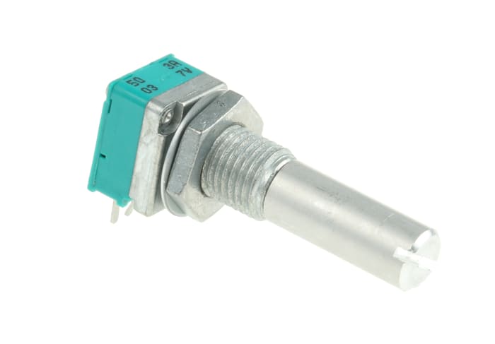 Alps Alpine RK097 50kΩ Rotary Carbon Film Potentiometer, Panel Mount (Through Hole), RK0971110702