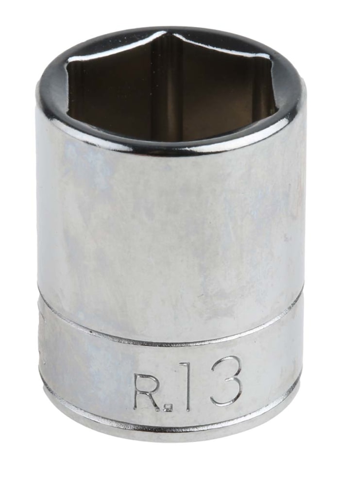 Facom 1/4 in Drive 13mm Hexagon, 22 mm Overall Length