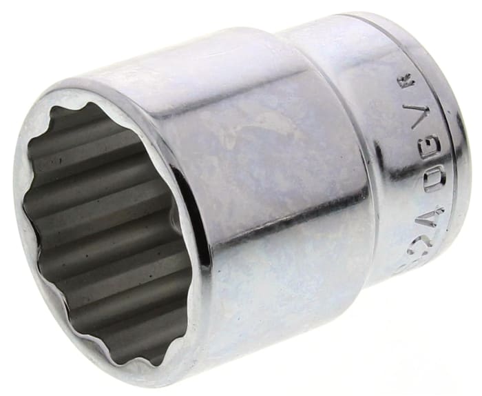 Facom 1/2 in Drive 24mm Bi-Hexagon, 38 mm Overall Length