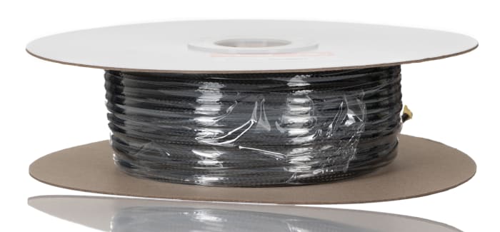 RS PRO Expandable Braided Polyethylene Terephthalate Black Cable Sleeve, 100m Length 19 mm Cable Diameter