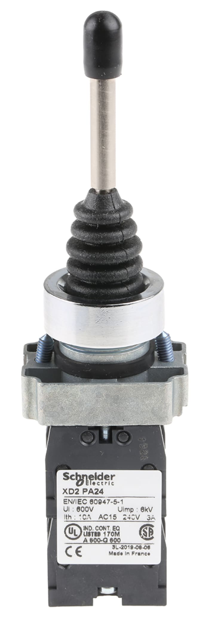 Schneider Electric 4-Axis Joystick Switch Lever, Slow Break, IP65 240V ac