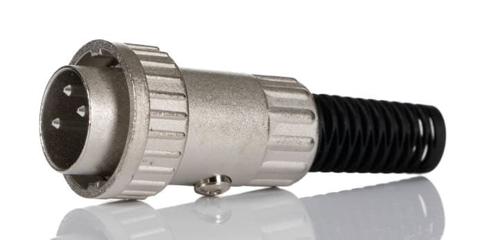 RS PRO 3 Pole Din Plug, Twist Lock, Male, Cable Mount