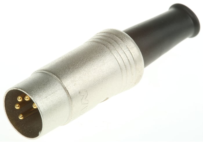 RS PRO 5 Pole Din Plug, Male, Cable Mount