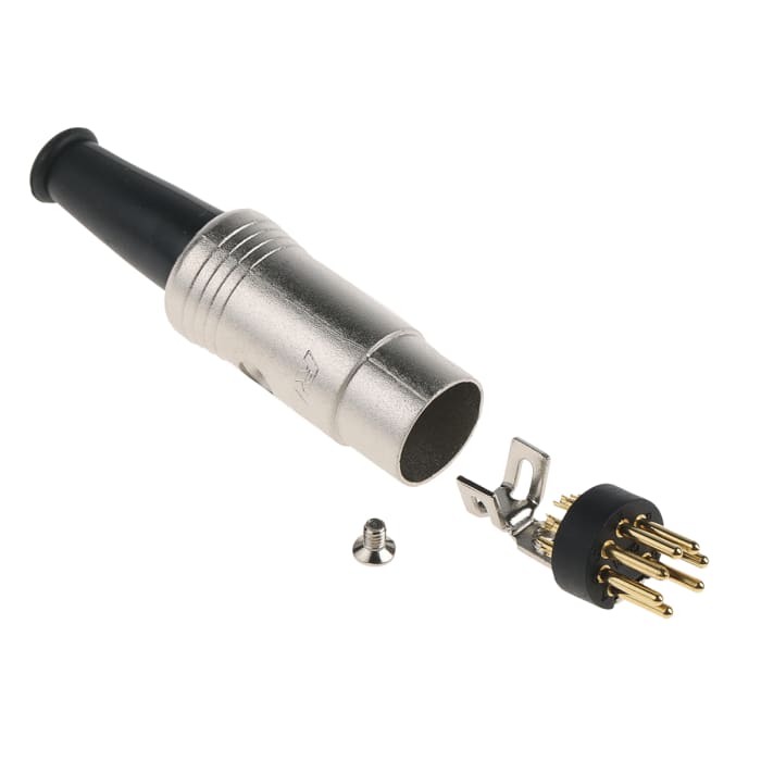 RS PRO 7 Pole Din Plug, Male, Cable Mount