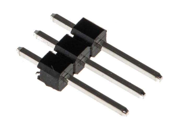 RS PRO Straight Through Hole Pin Header, 3 Contact(s), 2.54mm Pitch, 1 Row(s), Unshrouded