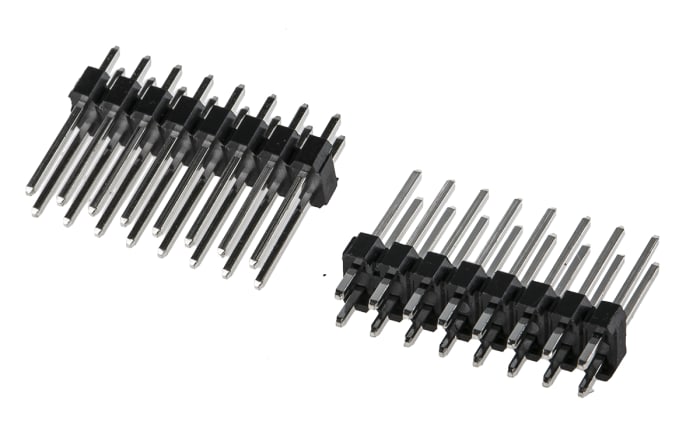 RS PRO Straight Through Hole Pin Header, 16 Contact(s), 2.54mm Pitch, 2 Row(s), Unshrouded