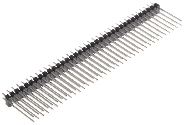 RS PRO Straight Through Hole Pin Header, 72 Contact(s), 2.54mm Pitch, 2 Row(s), Unshrouded