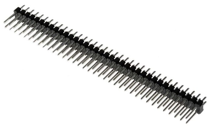 RS PRO Straight Through Hole Pin Header, 72 Contact(s), 2.54mm Pitch, 2 Row(s), Unshrouded