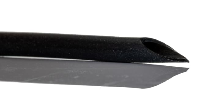 RS PRO Silicone Rubber Black Cable Sleeve, 1.5mm Diameter, 15m Length