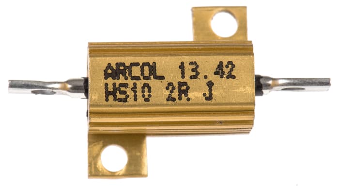 Résistance électrique Arcol HS10 75R J - 75 Ohm, 10W, ±5% - Sorties Axiales - Neuf