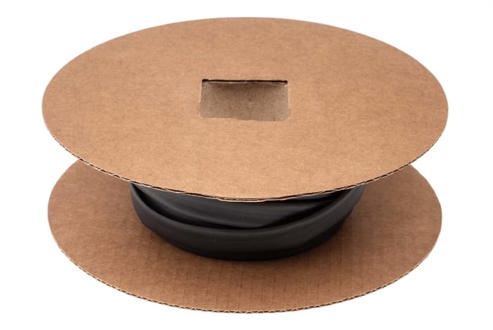 TE Connectivity Black No 2:1, Heat Shrink Tubing 7.1mm Sleeve Dia. x 8m Length , VERSAFIT Series