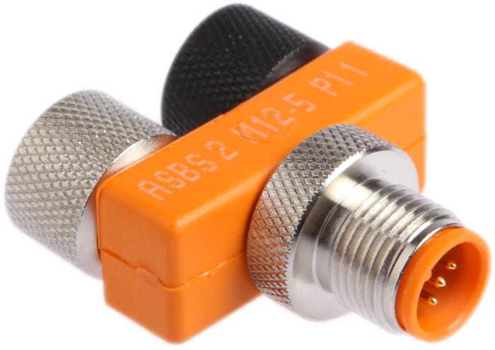 Lumberg Automation Tee 5 Pole M12 Socket to 5 Pole Plug Adapter