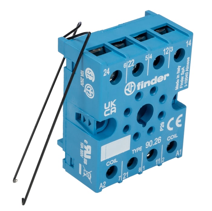 Support relais Finder série 90, Rail DIN, 250V c.a., pour 60,12