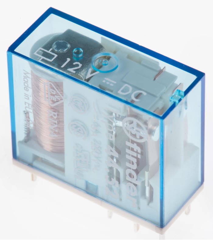 Relais Finder 44 Series, 2 RT, bobine 12V c.c. Montage sur CI 650mW
