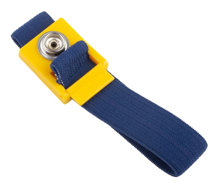 RS PRO Anti-Allergenic Fabric Wrist Strap With 10 mm Stud