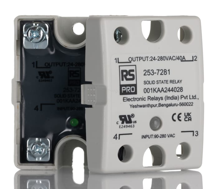 RS PRO Solid State Relay, 40 Amps Load, Panel Mount, Surface Mount, 280 Vrms Load