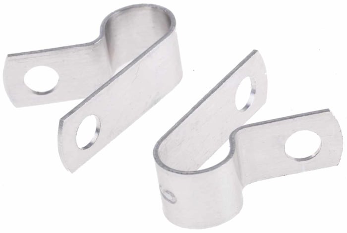 Richco Natural Aluminium Cable Clip, 9.5mm Max. Bundle