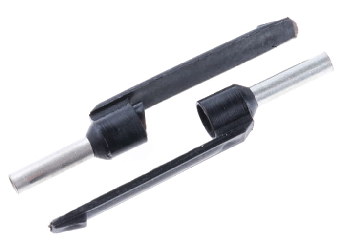 Schneider Electric, DZ5CA Insulated Crimp Bootlace Ferrule, 8mm Pin Length, 2mm Pin Diameter, 1.5mm² Wire Size, Black