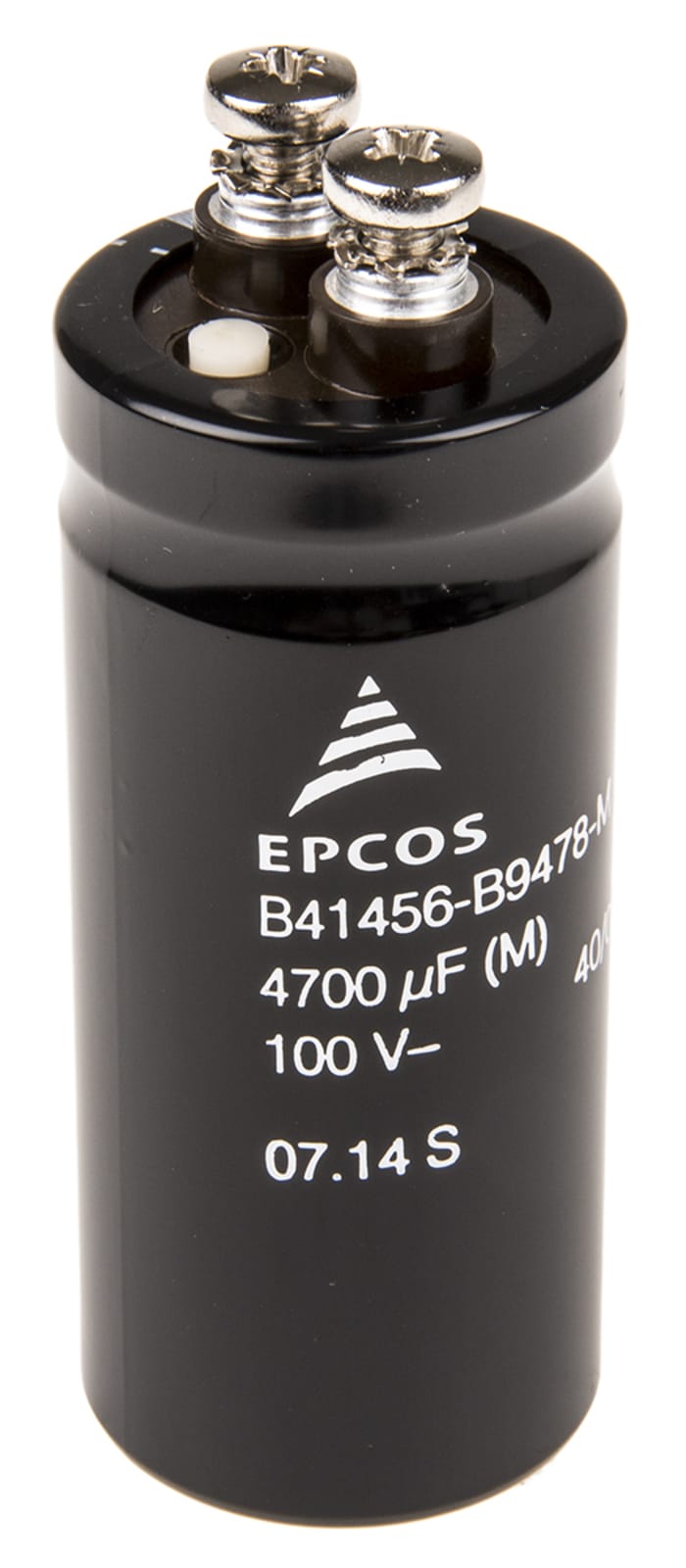 Epcos 4700μF Electrolytic Aluminium Electrolytic Capacitor 100V dc, Chassis Mount - B41456B9478M