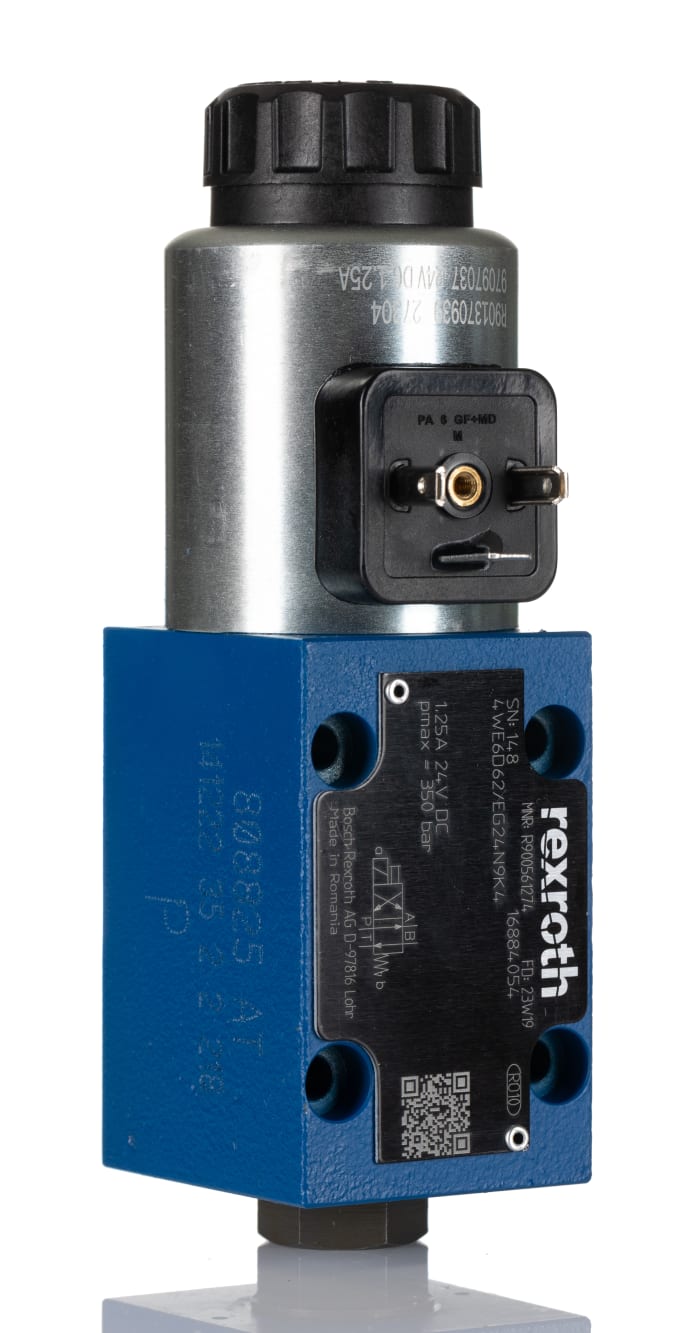 Vanne de commande directionnelle Bosch Rexroth, réf R900561274, CETOP 3, tiroir type D, 24V c.c.